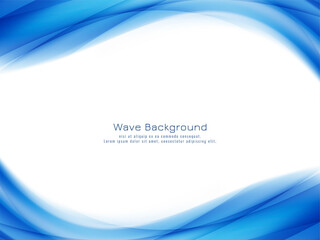 Abstract stylish blue wave background