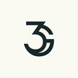3G logo alphabet vector abstract  icon illustrations
