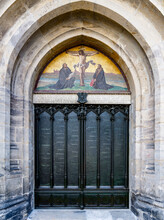 The Door Of The Castle Church Door In Wittenberg Where Martin Luther Nailed His 95 Theses In 1517