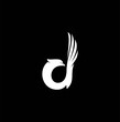 © hadi - simple typography D eagle vector logo
