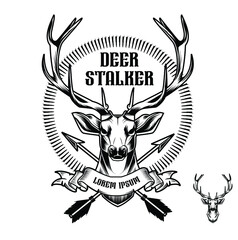 Sticker - Deer Hunter Logo Template