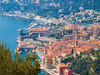 Wall Mural - View of Villefranche-sur-Mer, French Riviera, Cote d'Azur, southern France