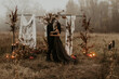 Couple with dark skull makeup. Halloween face art. Adult. Couple in love. Passionate concept. Halloween concept. Fashion photo. Just one kiss. Kissing man and woman.