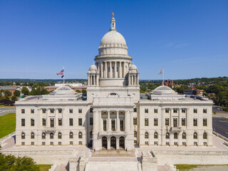 Canvas Print - Rhode Island State House with Neoclassical style in downtown Providence, Rhode Island RI, USA. This building is the capitol of state of Rhode Island.