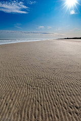 Poster - Beach and North Sea on a summer day on Juist, East Frisian Islands, Germany.