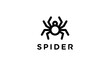 spider vector icon logo design template