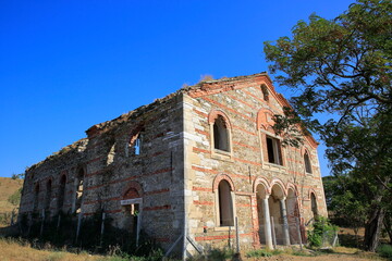 Ruins of the historical Germiyan Church. Silivri, Turkey. It was built in 1836 for Greek Orthodox. It was not used in the years after 1923. Turkey