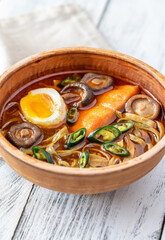 Sticker - Bowl of ramen with salmon