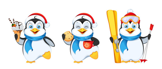 Sticker - Funny penguin cartoon character