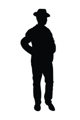 Wall Mural - Spy man silhouette vector