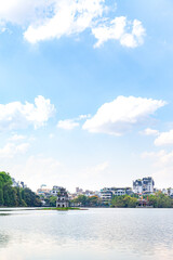 Wall Mural - Amazing view in Hoan Kiem Lake ( Swork Lake) in Hanoi, Capital of Vietnam