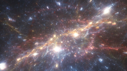 Deep space stars illustration, fantasy universe background