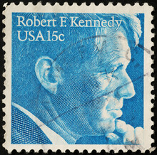Portrait Of Robert F. Kennedy On American Postage Stamp