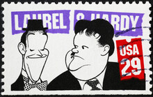 Stan Laurel And Oliver Hardy On American Stamp