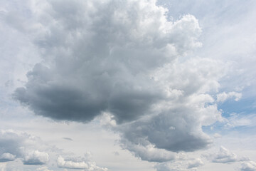 Wall Mural - stormy sky with fluffy clouds, abstract background