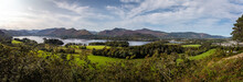 Panoramic View Of Derwentwater Lake In The Lake District, Cumbria, UK