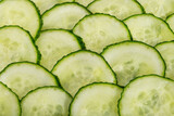 Fototapeta  - background of thinly sliced cucumber