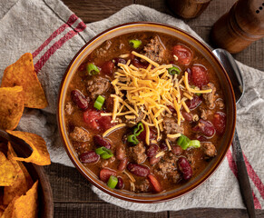 Wall Mural - Bowl of chili con carne