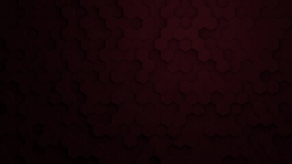 Wall Mural - Hexagonal pattern wallpaper with vertical displacement and 3D lighting