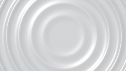 Wall Mural - abstract 3d circles render background. white clean ripple animation. motion texture concept for busi