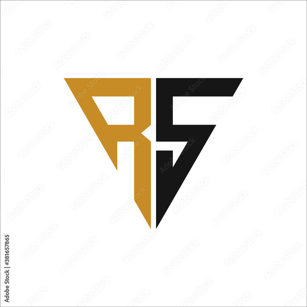 Initial letter rs logo or sr logo vector design templates Stock Vector ...