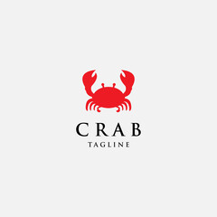 Wall Mural - Vector Design Template, Emblem, Design Concept, crab with big claws.