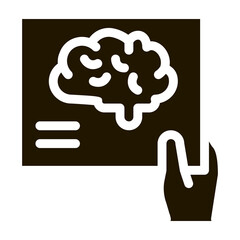 Sticker - Hand Brain Photo glyph icon vector. Hand Brain Photo Sign. isolated symbol illustration