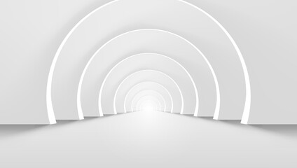 Canvas Print - 3D Abstract Light And Futuristic Corridor Interior