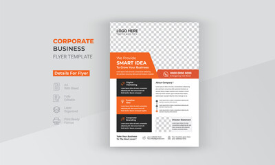 Wall Mural - Morden Professional Corporate Business Flyer Design vector template.