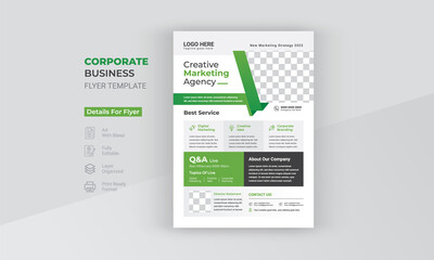 Wall Mural - Morden Professional Corporate Business Flyer Design vector template.