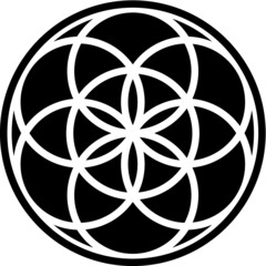 vector illustration of the seed of life symbol