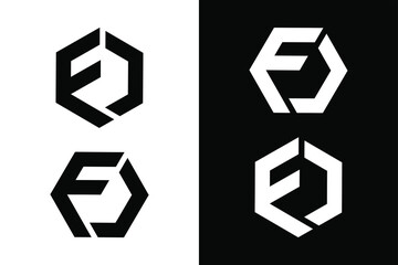 Poster - F and D letter with hexagon concept. Very suitable in various business purposes, also for icon, symbol, logo and many more.