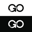 Typography of GO with arrow inside. Very suitable in various business purposes, also for icon, symbol and many more.