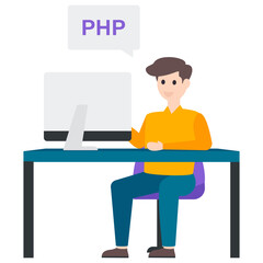 Male Programmer Vector 