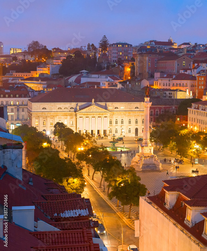 Rossio square Old Town Lisbon