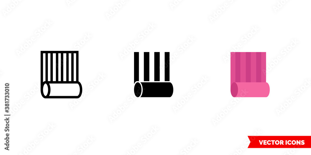 Wallpaper icon of 3 types color, black and white, outline. Isolated ...