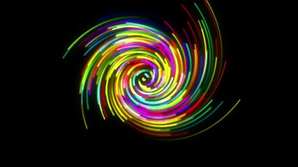 Wall Mural - abstract looped background in 4k with multicolor light streaks, light and bokeh effects. neon lines 