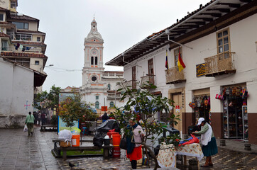 Cuenca, Ecuador - Old Town Plaza