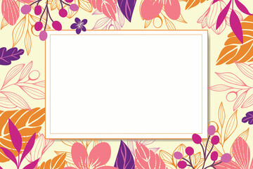 Wall Mural - Beautiful floral background template