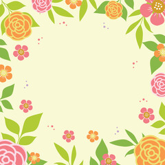 Wall Mural - Beautiful floral background template