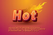 © Brandity - 'Hot' 3D font effect with flame alphabet design for printing, modern letter design