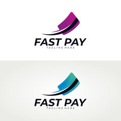 Wall Mural - fast pay logo icon vector isolated