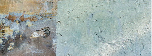 Fotomural Old cracked weathered painted wall background texture