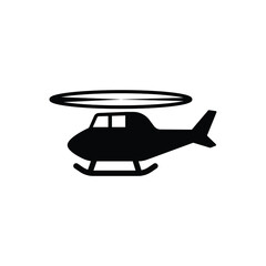 Wall Mural - Helicopter icon vector isolated on white, logo sign and symbol.