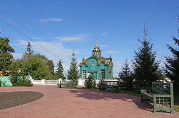 Wall Mural - Source of St. Pitirim on a summer day in Tambov