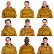 © Ranta Images - Collage of multi ethnic young men wearing hoodie