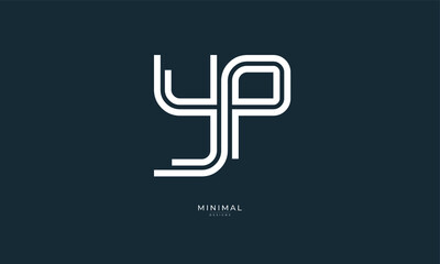 alphabet letter icon logo YP