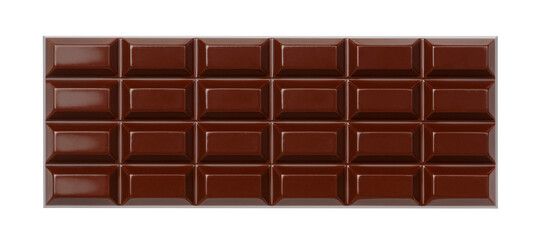 Wall Mural - close up a chocolate bar isolated on white