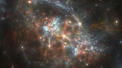 Wall Mural - fantasy star background, deep space illustration