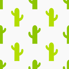 Wall Mural - saguaro cactus seamless pattern. vector illustration.
